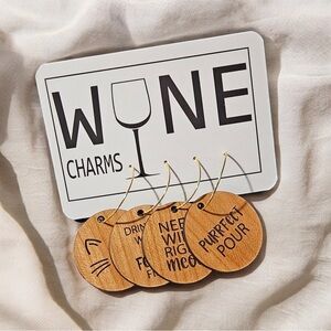 Cat Wine Charms: Cherry